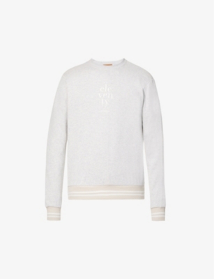 Logo-print relaxed-fit cotton-blend sweatshirt