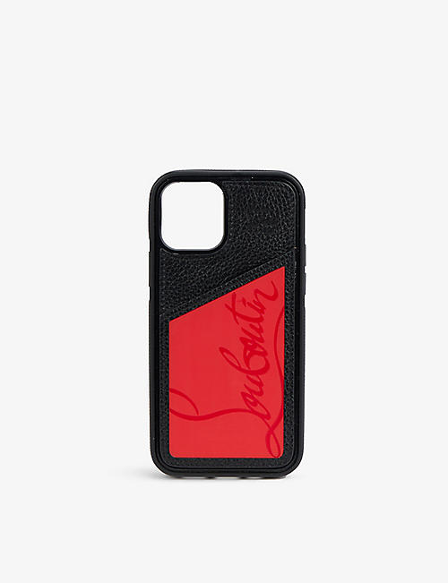 CHRISTIAN LOUBOUTIN: Sneakers logo-embossed leather iPhone 13 case