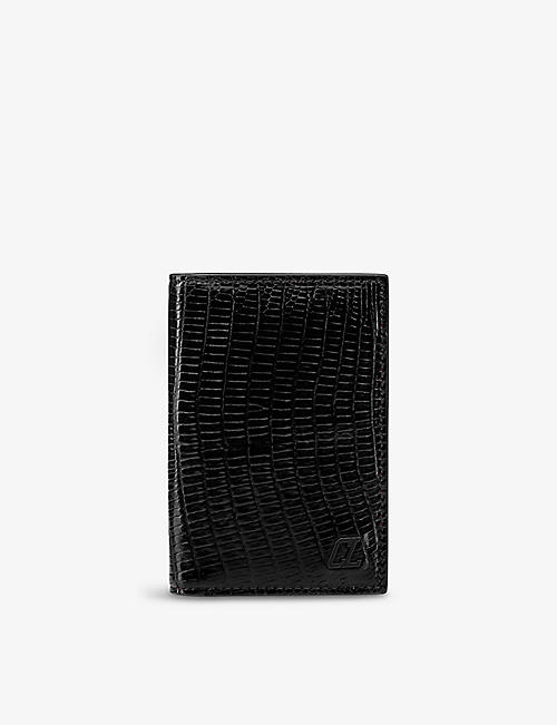 CHRISTIAN LOUBOUTIN: Sifnos brand-embossed leather cardholder