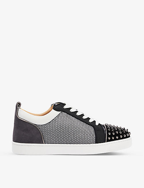 CHRISTIAN LOUBOUTIN: Louis Junior Spikes Orlato leather low-top trainers