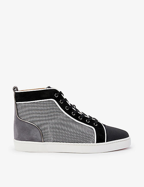 CHRISTIAN LOUBOUTIN: Louis Orlato leather high-top trainers