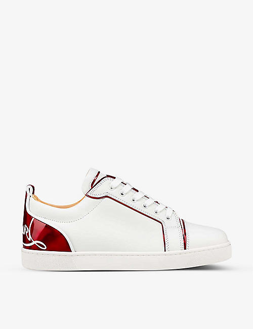 CHRISTIAN LOUBOUTIN: Fun Louis Junior leather low-top trainers