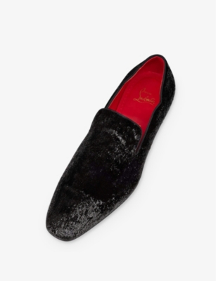 CHRISTIAN LOUBOUTIN Dandy Chick slip-on velvet loafers