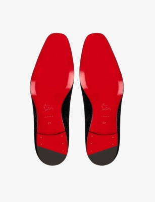 CHRISTIAN LOUBOUTIN Dandy Chick slip-on velvet loafers