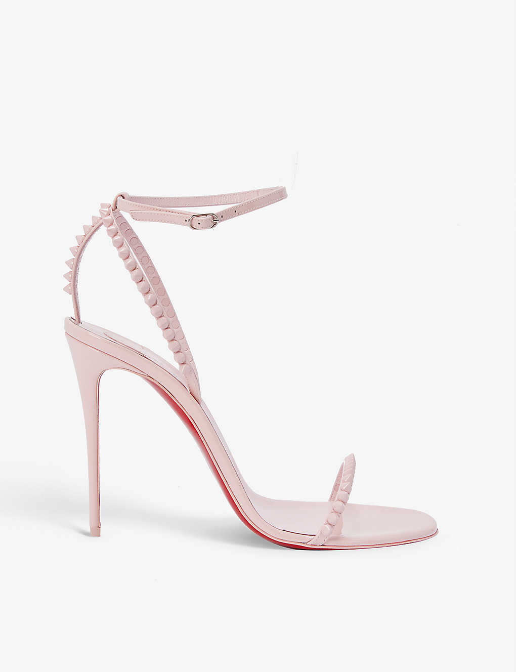 CHRISTIAN LOUBOUTIN SO ME 100 PATENT-LEATHER HEELED SANDALS