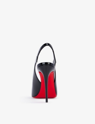 CHRISTIAN LOUBOUTIN Hot Chick Sling 100 patent-leather courts