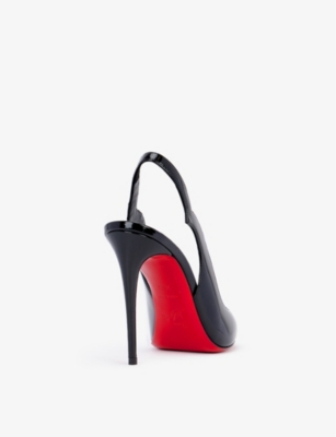 CHRISTIAN LOUBOUTIN Hot Chick Sling 100 patent-leather courts