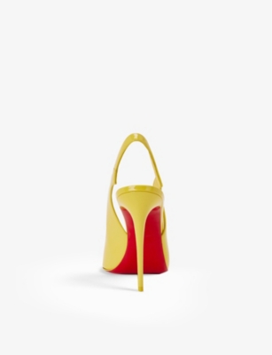 CHRISTIAN LOUBOUTIN Hot Chick Sling 100 patent-leather courts