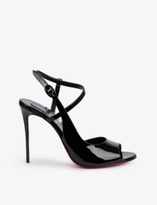 Christian Louboutin Black Patent Leather So Jenlove 100 Slingback