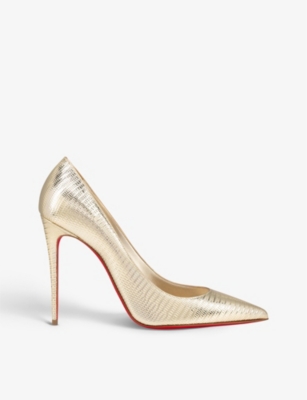 CHRISTIAN LOUBOUTIN Kate 100 leather heeled courts