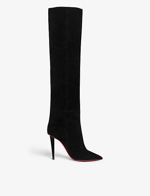 CHRISTIAN LOUBOUTIN: Astrilarge 100 suede heeled boots