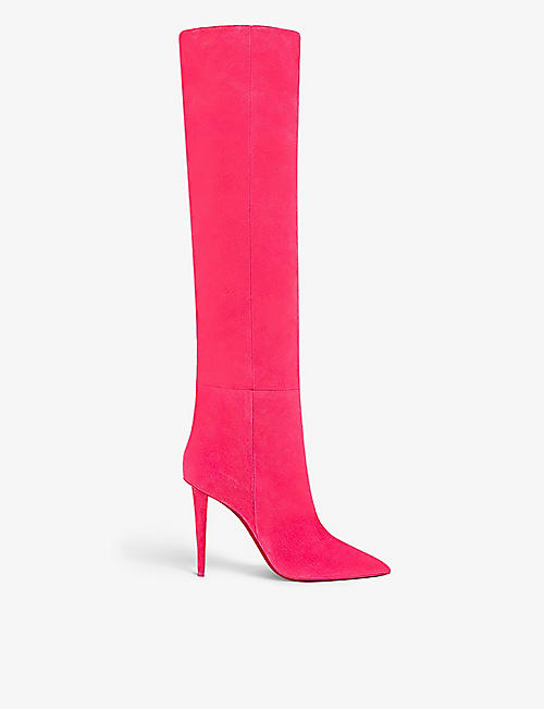 CHRISTIAN LOUBOUTIN: Astrilarge suede heeled boots