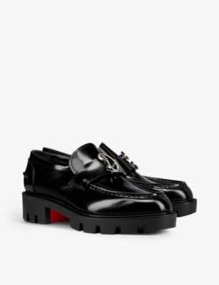 CHRISTIAN LOUBOUTIN CL Moc Lug leather loafers