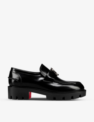 CHRISTIAN LOUBOUTIN CL Moc Lug leather loafers