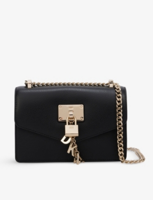 DKNY Elissa Pebbled-leather Shoulder Bag in Black