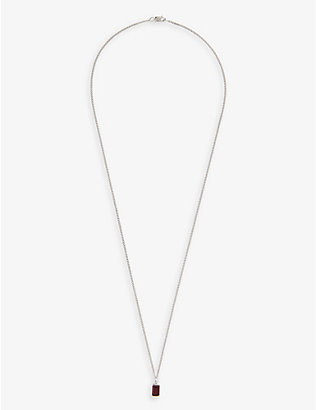 MIANSAI: Valor sterling-silver and garnet pendant necklace