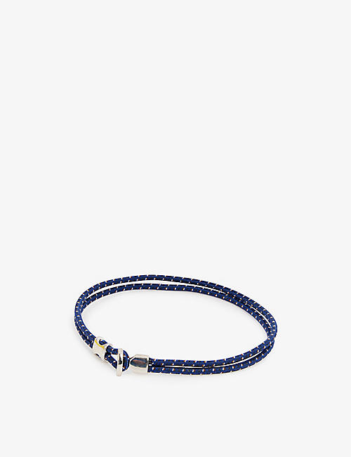 MIANSAI: Orson woven cord and sterling-silver bracelet