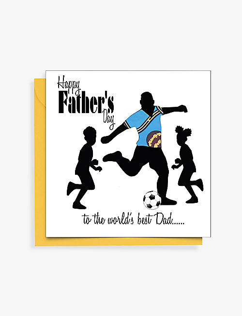 AFROTOUCH DESIGN: Sports Dad Father's Day card 15cm x 15cm