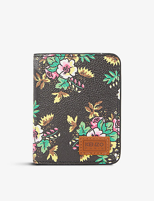 KENZO: Floral-print faux-leather wallet