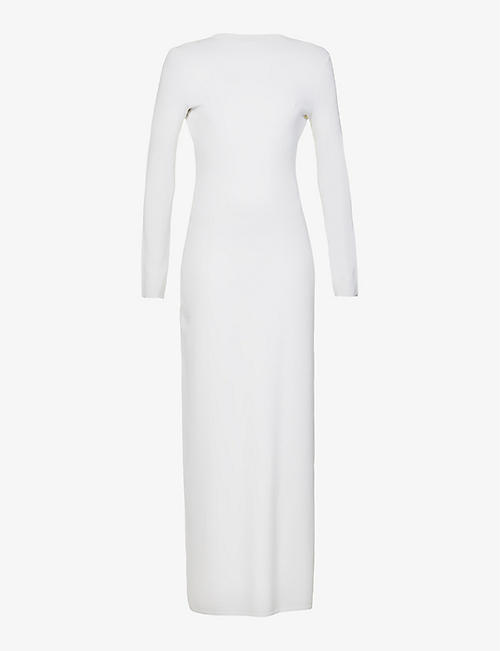 GALVAN LONDON: Athena backless stretch-woven maxi dress