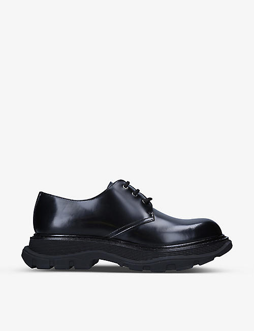 ALEXANDER MCQUEEN: Tread leather Derby shoes