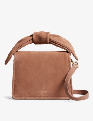 TED BAKER TED BAKER WOMEN'S NATURAL NIYAH KNOT-DETAIL MINI CROSS-BODY BAG 66252925