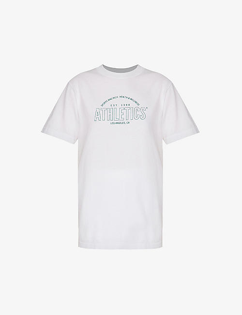 SPORTY & RICH: Athletics logo-print cotton T-shirt