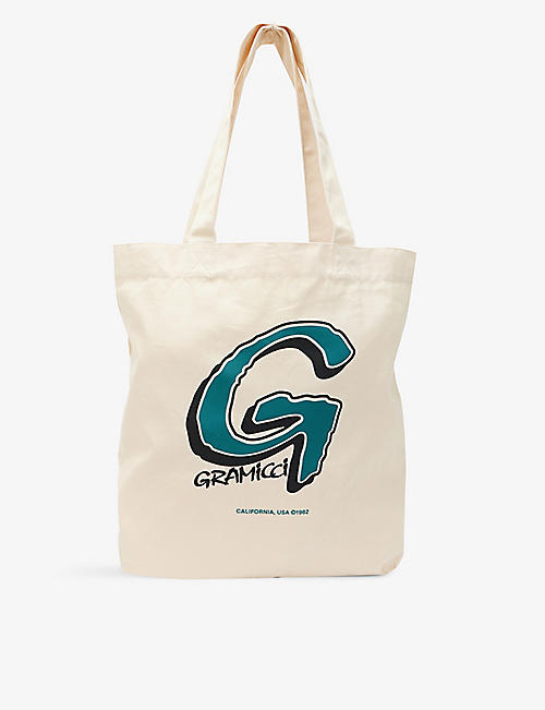 GRAMICCI: G-Logo cotton-canvas tote bag