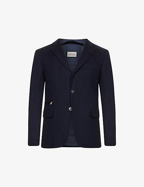 CORNELIANI: Quilted removable-insert wool-blend jacket