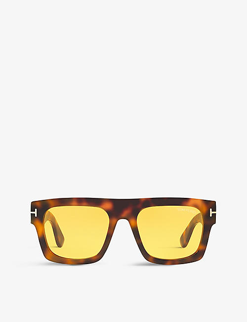 TOM FORD: FT0711 Fausto square-frame acetate sunglasses