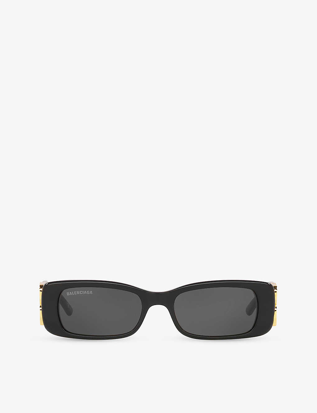 Balenciaga Rectangular Sunglasses In Black