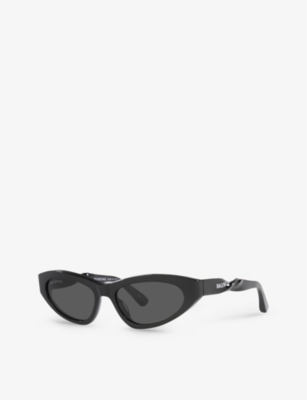 Balenciaga Grey Rectangular Ladies Sunglasses Bb0096s 001 51 In Black