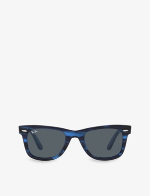 Ray Ban Ray-ban Womens Blue Rb2140 Wayfarer Acetate Sunglasses