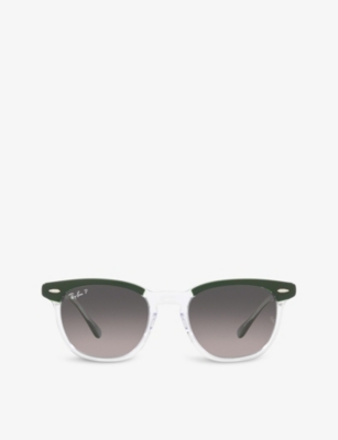 Ray Ban Ray-ban Womens Green Rb2298 Hawkeye Square-frame Acetate Sunglasses