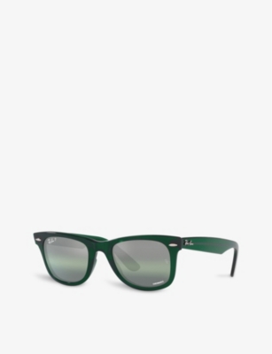 Ray Ban Ray-ban Womens Green Rb2140 Wayfarer Acetate Sunglasses In Green