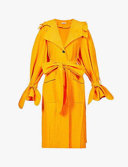 BROGGER: Sienna gingham-pattern regular-fit woven coat
