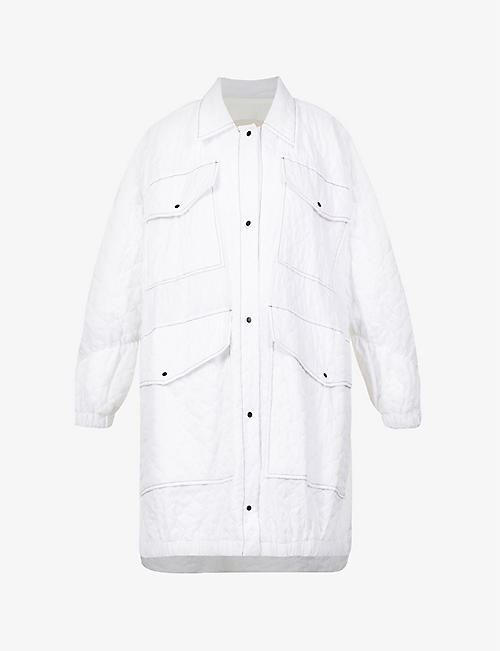 BROGGER: Scout quilted oversized-fit woven coat