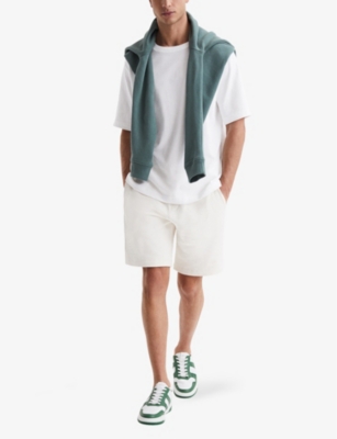 Reiss Mens White Tate Relaxed-fit Short-sleeve Cotton T-shirt Xs In White