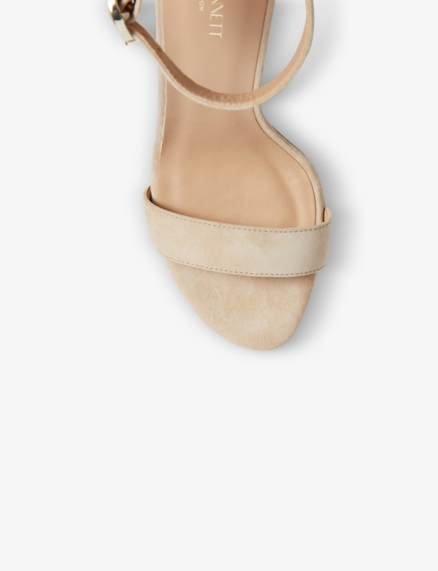 Ivy open-toe suede heeled sandals
