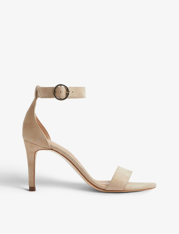Ivy open-toe suede heeled sandals
