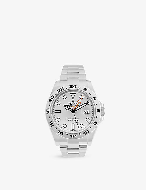 BUCHERER CERTIFIED PRE OWNED: Pre-loved Rolex Explorer II 1354-510-5 stainless-steel automatic watch