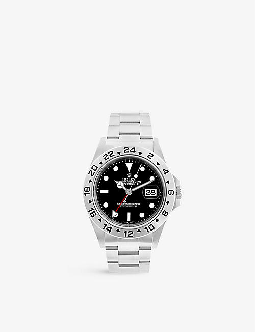 BUCHERER CERTIFIED PRE OWNED: Pre-loved 1355-125-4 Rolex Explorer II stainless steel watch
