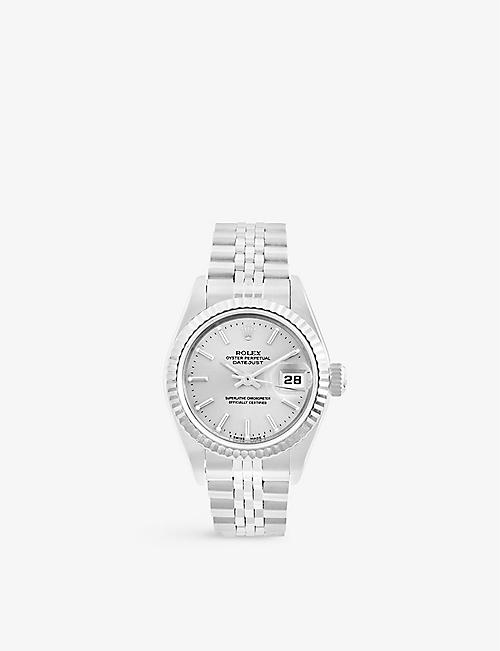 BUCHERER CERTIFIED PRE OWNED: Pre-loved Rolex 1355-135-6 Oyster Perpetual Datejust stainless-steel automatic watch