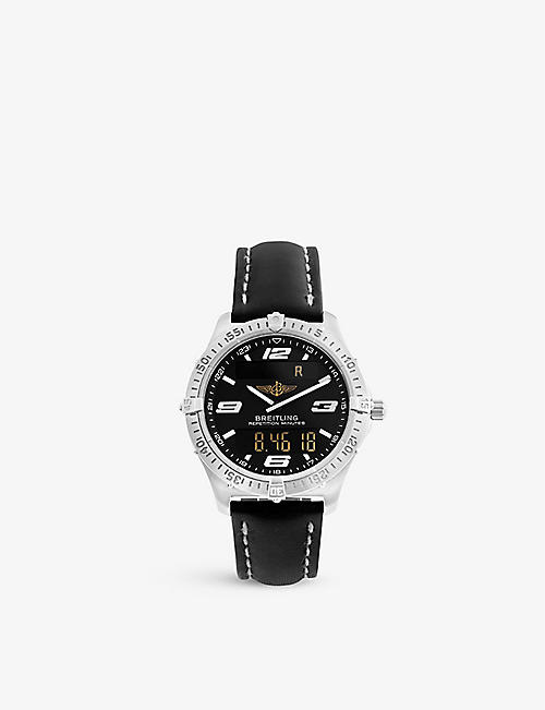 BUCHERER CERTIFIED PRE OWNED: Pre-loved Breitling 1251-160-3 Aerospace titanium quartz watch