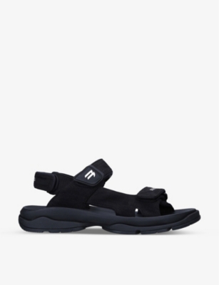 BALENCIAGA: Tourist brand-patch mesh sandals