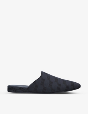 Balenciaga Pointed Toe Mules With Low Heel In Grey/dark