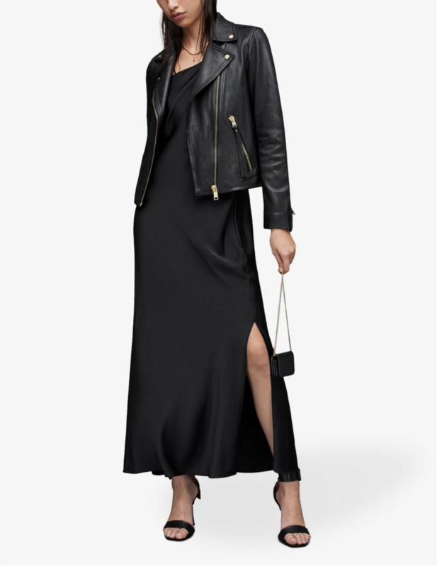 Dalby Slim-Fit Leather Biker Jacket
