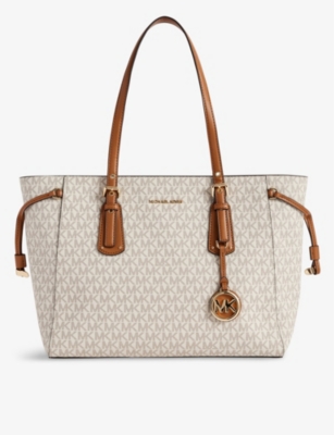 MICHAEL MICHAEL KORS Voyager monogram coated canvas tote bag