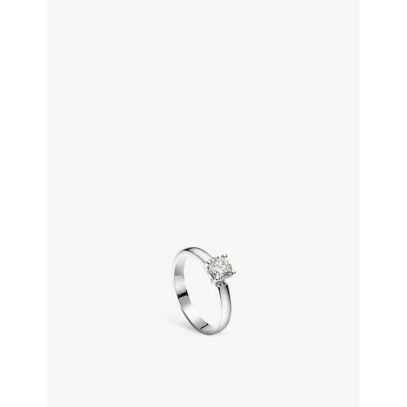 Bucherer Fine Jewellery Solitaire Allure 18ct White-gold And 0.6ct Brilliant-cut Diamond Wedding Ring In White Gold