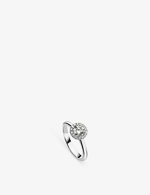 BUCHERER FINE JEWELLERY: Joy 18ct white-gold and 0.13ct brilliant-cut diamond wedding ring